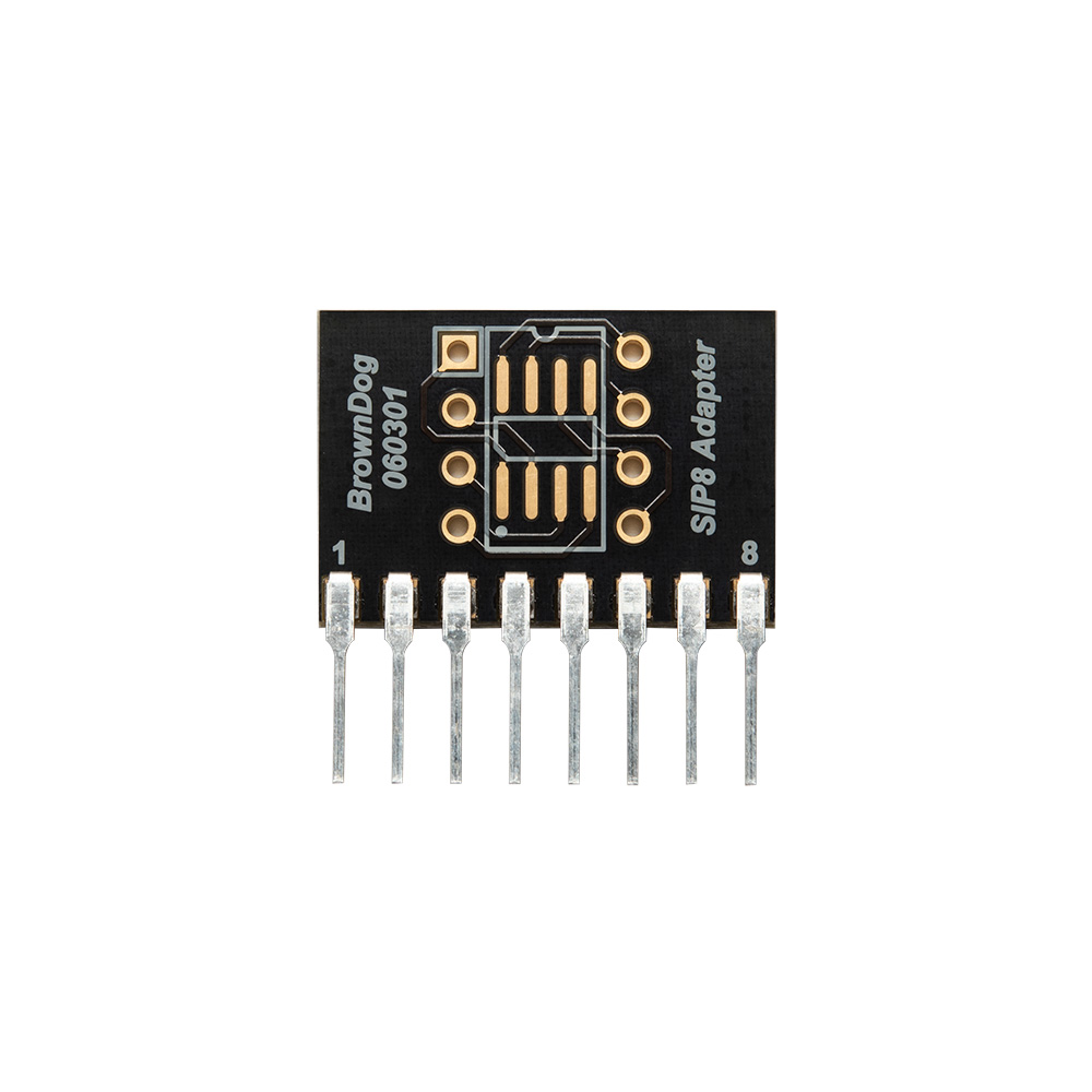 BrownDog 060301 8-pin DIP or SOIC to single-inline pin adapter